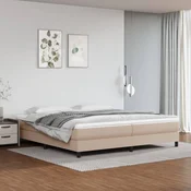 shumee vidaXL Posteljni okvir Cappuccino 200x200 cm umetno usnje