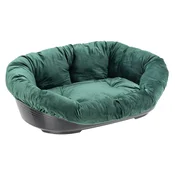 Set Ferplast košare Siesta Deluxe s navlakom Sofa baršun zelena - Velicina 12: D 114 x Š 83 x V 37 cm