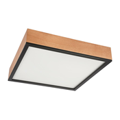 Plafonsko svetlo OAK SQUARE 4xE27/15W/230V 48x48 cm hrast/crna
