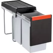 Franke Izvlečni koš za ločeno zbiranje odpadkov Cube 30, 2x15 l, črno/siv