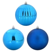 Set božicnih kuglica XXL 4 pcs Plava Plastika