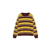 Pull&Bear Pulover STWD kostanj rjava/rumena/bela