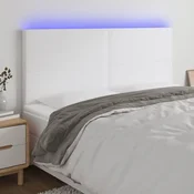 Vidaxl vidaXL Vzglavje postelje belo 160x5x118/128 cm umetno usnje