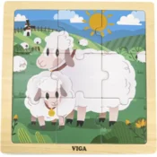 VIGA Lesena sestavljanka Ovca, 9 kosov