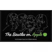 The Beatles On Apple (White on Black) Našitek za šivanje 100 x 50 mm