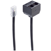 Shiverpeaks Shiverpeaks BASIC-S Western vtič 8/8 (RJ45) na 2 Western vtičnici 8/8 (RJ45)\, brez uporov\, 0\,1 m Shiverpeaks ISDN adapter [1x RJ45 vtič 8p8c - 2x RJ45 vtičnica 8p8c] 0.1 m črna, (20411208)