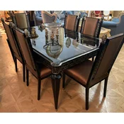 Casa Padrino luxury baroque dining table black/gold - Extendable solid wood dining room table - Luxury dining room furniture in baroque style - Baroque furniture - Noble & magnificent
