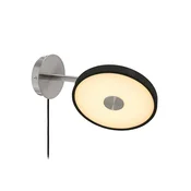 UMAGE LED-stenna svetilka Asteria Short, črna, jeklo, vtič - spalnica - Dizajn - črna, jeklena - Kovina