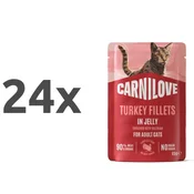 Carnilove Cat Adult vrečka, koščki v želeju - puran - 85 g 24 x 85 g