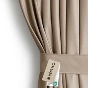 Svetlo rjava žametna zavesa za delno zatemnitev 140x270 cm Pleat – Restilo