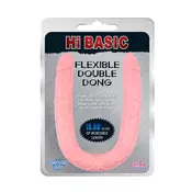 Dildo Jelly Flexible Double Dong, 51cm, Boja kože