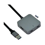 VALUE Hub USB 3.2 USB-A na USB-C - 2x USB-A, 2x USB-C, 5 m, crni 12.99.1124-10