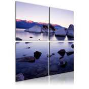 Slika - Rocky shore of alpine lake 80x80