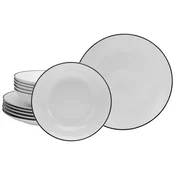 Creatable Jedilni Servis Luna Black Line, 12-Delni