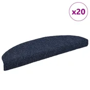 Prostirke za stepenice, samoljepljive, 20 kom., 65x21x4 cm, plave, poluokrugle, velike