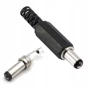 Rosfix DC ŽENSKI PRIKLJUČEK 5,5/2,1 MM, SPAJKAN NA KABLU, (22012472)