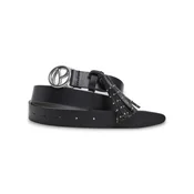 Pepe Jeans za ženske. PL020851 Usnjeni pas Athenas Black (M), Črna, Priložnostno, Trajnostni