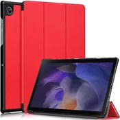 Nikcorp Trpežen rdeč etui ovitek za tablico Samsung Galaxy Tab A8 10.5 2021, zaščita vogalov, lahka zasnova, PU usnje