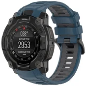 Silikonski pas Techsuit W077 za Garmin Instinct 3 50mm/Instinct 3 50mm Solar - moder/siv
