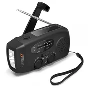 Technaxx TX-238 prijenosni solarni AM/FM radio s rucnom dinamo rucicom, LED svjetiljkom i powerbankom 2000 mAh