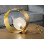 Casa Padrino luxury table lamp gold/white 30 x 11 x H. 30 cm - Metal desk lamp with glass lampshade - Luxury table lamps - Luxury quality - Made in Italy