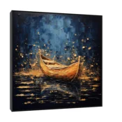 Canvas Slika na platnu Brod na pucini 3, 50x50 cm, Sa ramom, Crna