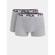 Set of two grey annealed BOXERS FILA boxers