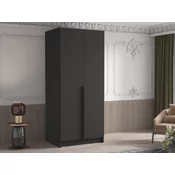 Ormar Atlanta 202 (Crna) Crna, 215x100x58cm, Porte guardarobaVrata ormari: Klasicna vrata