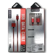 USB DATA KABAL WCA-002 IPHONE 2,1A 1,2M CRVENA WEWO