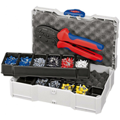 Knipex klešta za krimpovanje PreciForce® za izolovane i neizolovane hilzne u TANOS MINI-systainer® plasticnoj kutiji sa izolovanim hilznama (97 90 23)