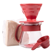 Hario Dripper set keramični 360ml rdeč