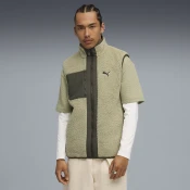 Mens Puma Reversible Hybrid Sherpa Vest, Green, Size XL, Clothing