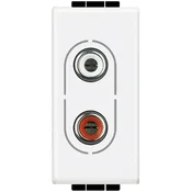 AVDIO VTIČ RCA×2 LIVING LIGHT BELA N4281