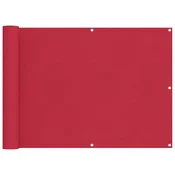 Vidaxl Balconska mreža Burgundija 75 x 500 cm PU premazan oxford alu