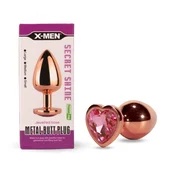 ANALNI ČEP X-MEN Secret Shine Rose Gold Heart (M)