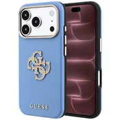 Ovitek Guess Smooth Big Strass Logo za iPhone 17 Pro Max/18 Pro Max - light blue