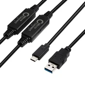 shumee Kabel MicroConnect USB 3.0 A na USB-C 10 m 5 Gb