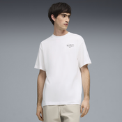 PUMA Graphic Slogan Relaxed Tee Men, Clothing, White, XL