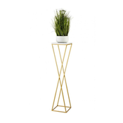 Stalak za cvece LOFT 100x24 cm zlatna/bela