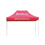 Zložljiv vrtni gazebo 2,9x3,9x3 m rdeča