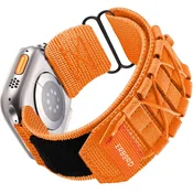 Overboard Najlonski pašček Runner za Apple Watch 1/2/3/4/5/6/7/8/9/10/11/SE Ultra 1/2/3 42/44/45/46/49 mm, oranžen