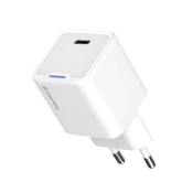 COLORWAY 1x USB-C/ omrežni polnilnik/ GaN/ PD/ PPS/ 25W/ Bela