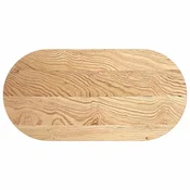 Vidaxl Mizna plošča 100x50x2 cm trdna hrastovina ovalna