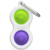 Senzorna igračka-privjesak za ključeve Tomy Fat Brain Toys - Simple Dimple, zelena/ljubičasta