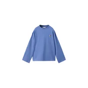 MANGO KIDS Majica ATEXT mornarska/kraljevo modra/bela