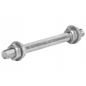 shumee Komplet osi za kolo samokolnice 120 mm kovinski vijak M12