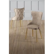 HANAH HOME Set stolica (6 komada) Alpa Cappuccino Gold