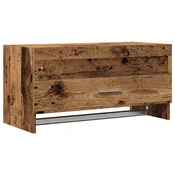 Vidaxl Garderobna omara Old Wood 70x32,5x35 cm Inženirski les