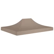 Krov za šator za zabave 4 x 3 m smede-sivi 270 g/m2