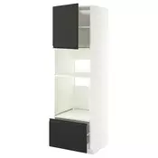 METOD / MAXIMERA Visoki element za ugradb uredaje, bijela/Upplöv mat antracit, 60x60x200 cm